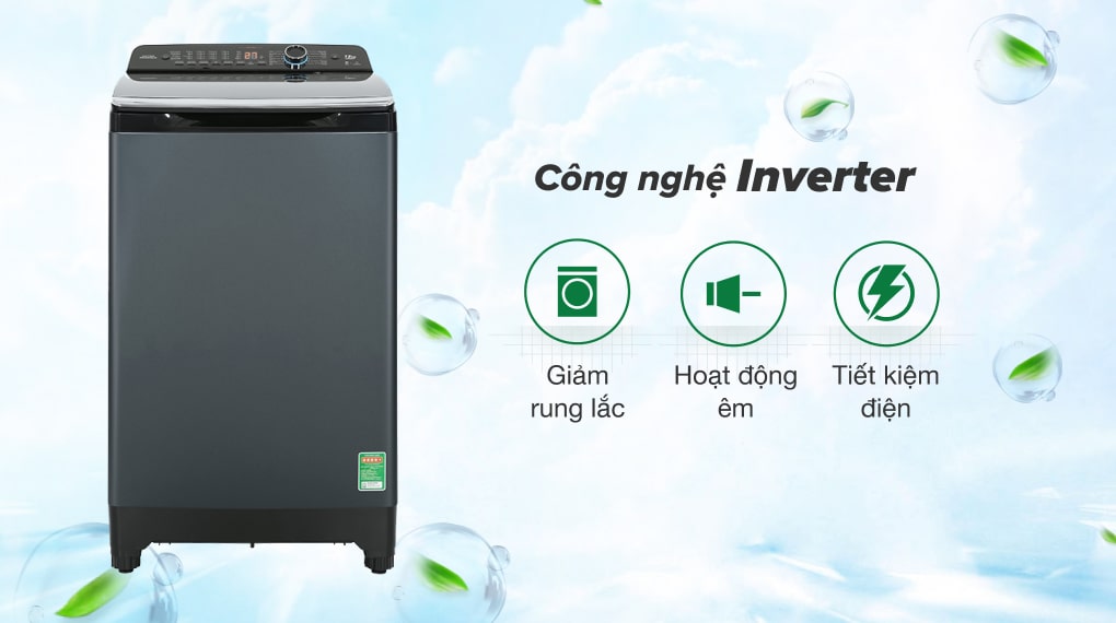 Máy giặt Aqua lồng đứng inverter 12 kg AQW-FR120HT.BK giá rẻ