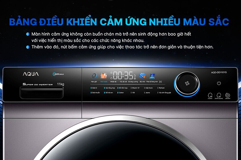 Máy giặt lồng ngang Aqua Inverter 10 kg AQD-DD1001G.PS giá tốt