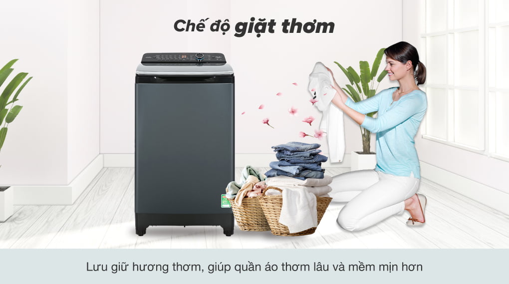 Máy giặt lồng đứng Aqua 10.5 kg AQW-FR105JT BK 2023