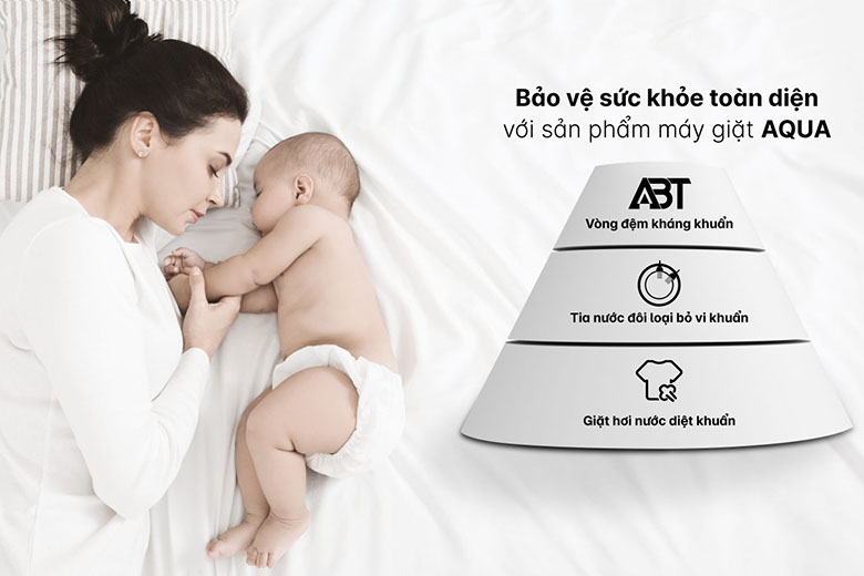 Máy giặt lồng ngang Aqua inverter 9 kg AQD-D903G.BK giá rẻ