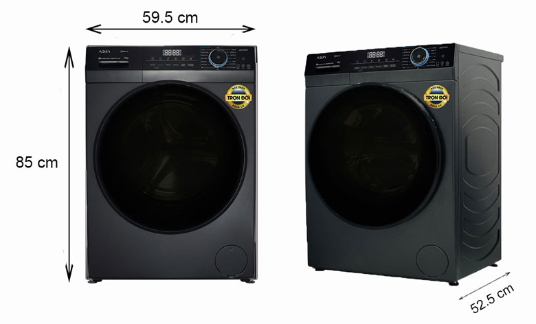 Máy giặt lồng ngang Aqua inverter 9 kg AQD-D903G.BK giá rẻ
