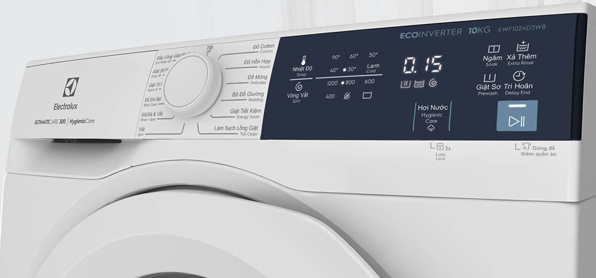 Máy giặt lồng ngang Electrolux inverter 10 kg EWF1024D3WB 2023 giá tốt