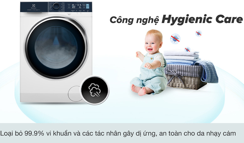 Máy giặt Electrolux Inverter 11 kg EWF1142Q7WB lồng ngang công nghệ giặt hơi nước