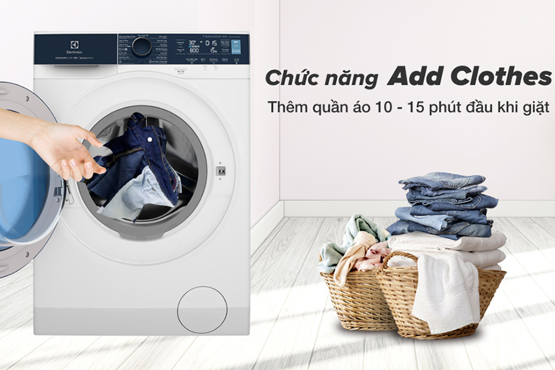 Máy giặt Electrolux Inverter 11 kg EWF1142Q7WB lồng ngang có tính năng thêm quần áo khi đang giặt