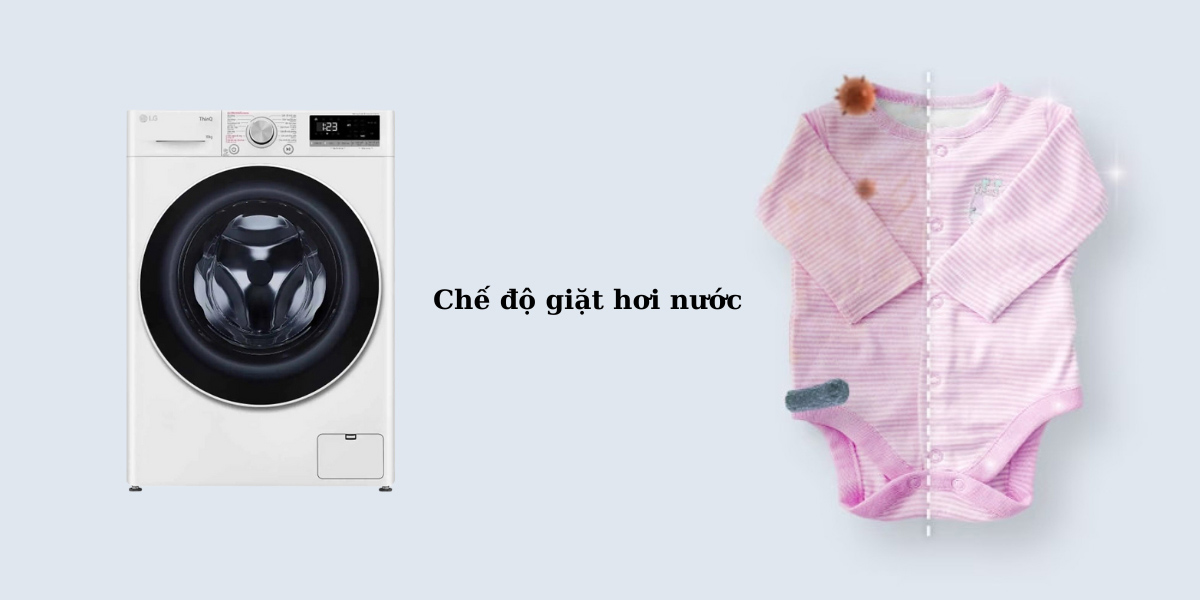 Máy giặt LG lồng ngang inverter 10kg FV1410S4W1 2023