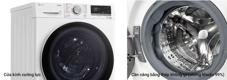 Máy giặt lồng ngang LG 11 kg inverter FV1411S4WA 2023 giá tốt