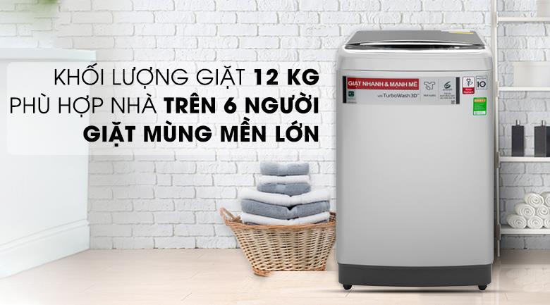 Máy giặt LG Inverter lồng đứng 12kg TH2112SSAV TurboWash3D
