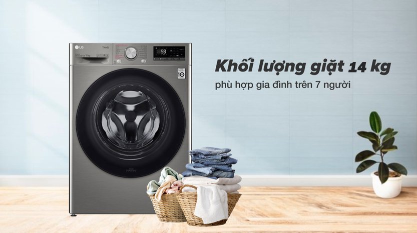 Máy giặt lồng ngang LG inverter 14 kg FV1414S3P giá tốt