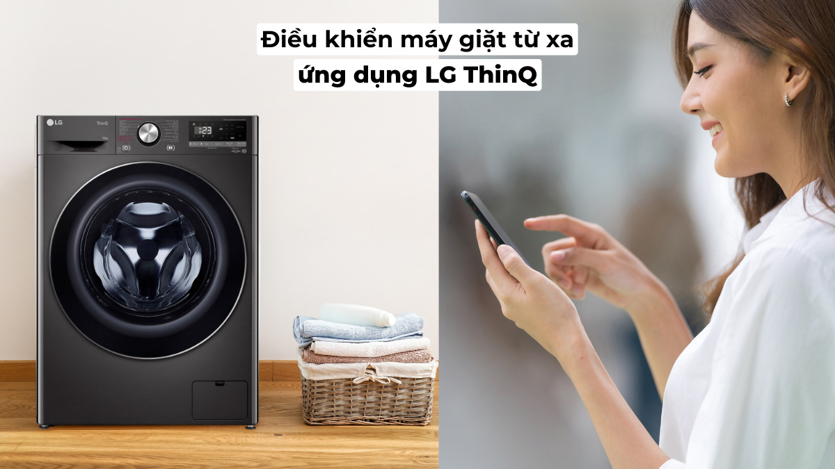 Máy giặt LG lồng ngang inverter 10 kg FV1410S4B 2023