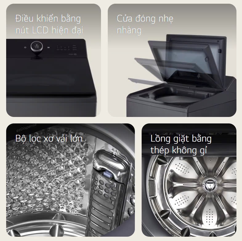 Máy giặt lồng đứng LG Inverter 25 kg TX2725AT9G, model mới, giá tốt