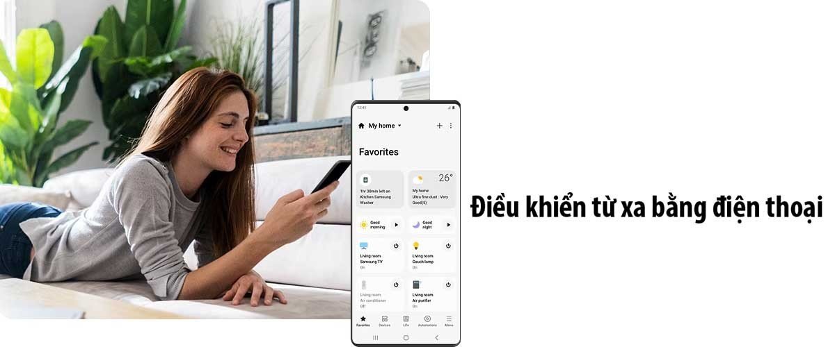 Máy giặt lồng đứng Samsung inverter 12 kg WA12CG5886BVSV 2023 giá tốt