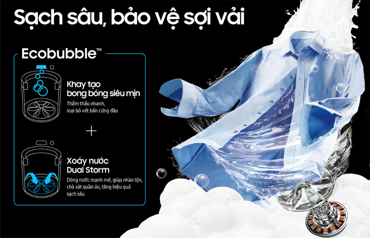 Máy giặt lồng đứng Samsung inverter 14 kg WA14CG5886BV/SV 2023 giá tốt