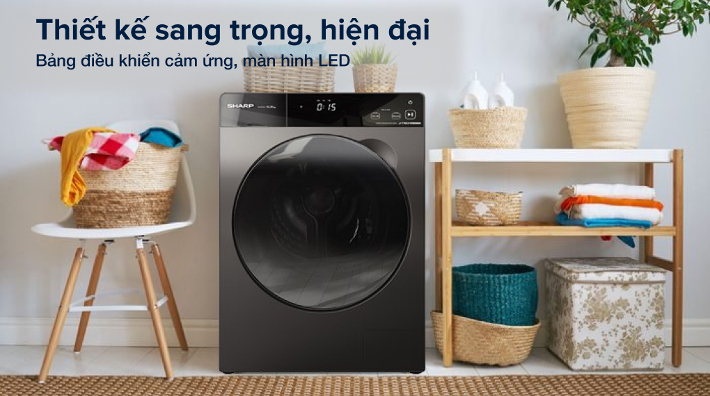 Máy giặt lồng ngang Sharp inverter 10.5 kg ES-FK1054PV-S giá tốt