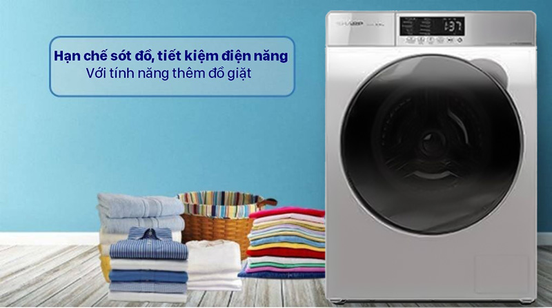 Máy giặt Sharp lồng ngang inverter 8.5 kg ES-FK852EV-W