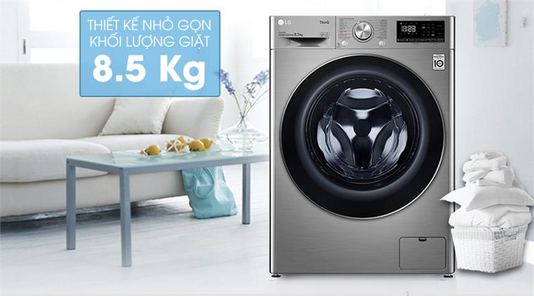 Máy giặt lồng ngang thông minh LG AI DD 8,5 kg FV1408S4V