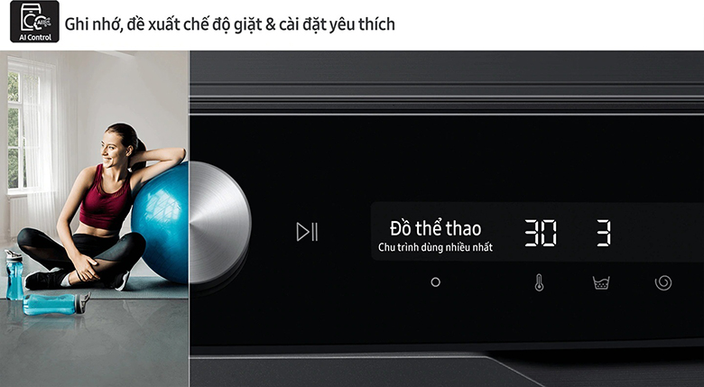 Máy giặt Samsung Addwash Inverter 9 kg WW90TP54DSB/SV lồng ngang