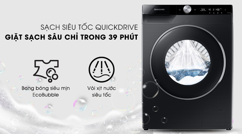Máy giặt Samsung AI Inverter 9 kg WW90TP44DSB/SV lồng ngang