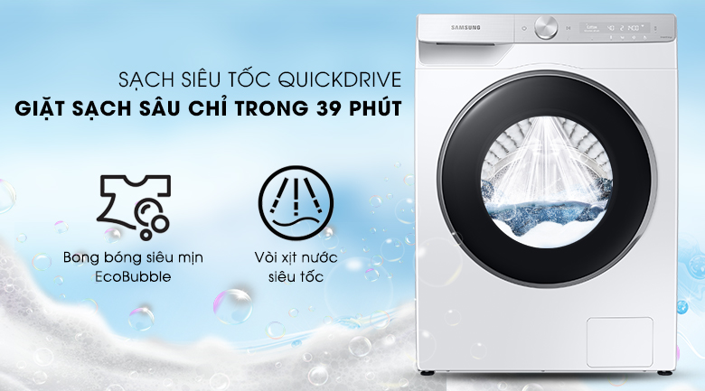 Máy giặt Samsung AI Inverter 9 kg WW90TP44DSH/SV lồng ngang