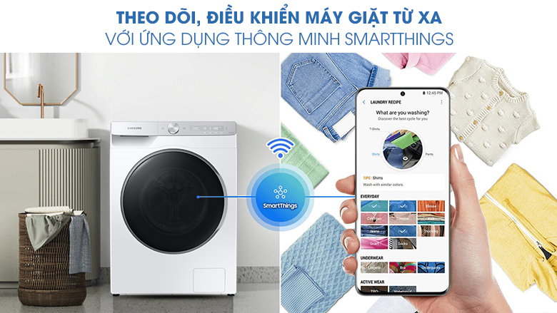 Máy giặt Samsung AI Inverter 9 kg WW90TP44DSH/SV lồng ngang