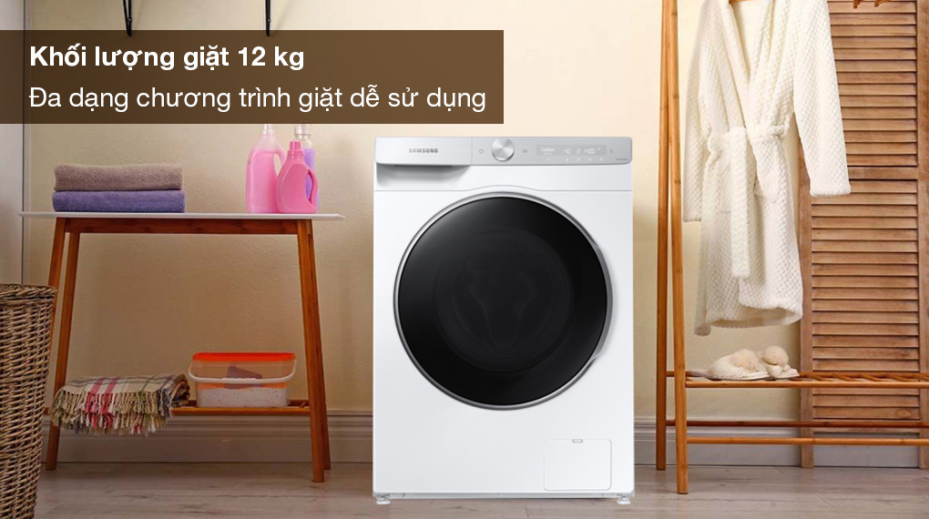 Máy giặt Samsung AI Ecobubble inverter 12 kg WW12CGP44DSHSV 2023