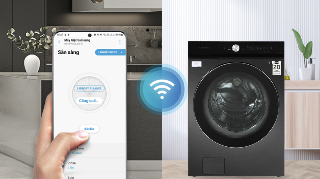 Máy giặt Samsung Bespoke AI inverter 24 kg WF24B9600KV 2023