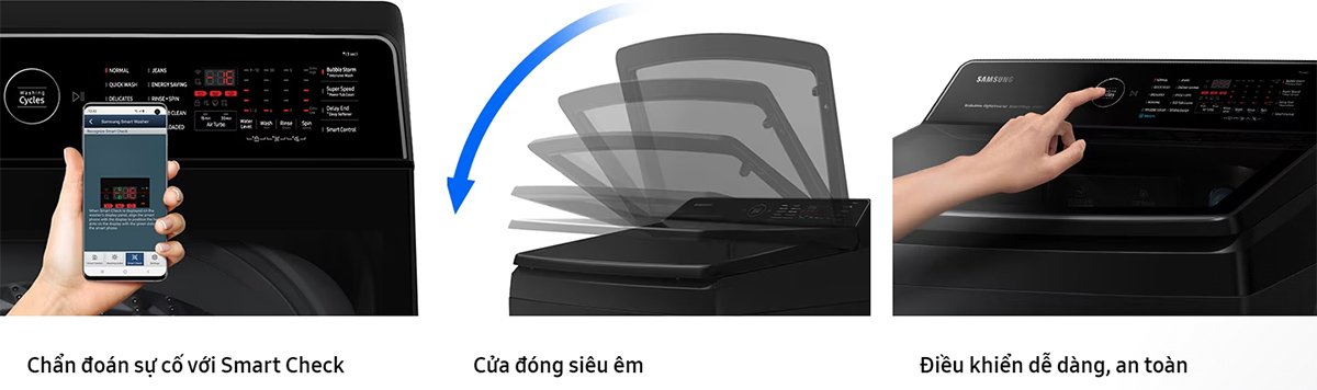 Máy giặt Samsung lồng đứng inverter 9.5 kg WA95CG4545BD 2023