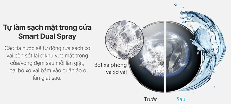 Máy giặt sấy lồng ngang Aqua inverter 10 kg AH1000G.PS giá rẻ