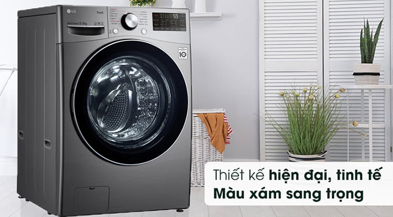 Máy giặt sấy lồng ngang LG Inverter 13 kg FV1413H3BA thiết kế trang nhã