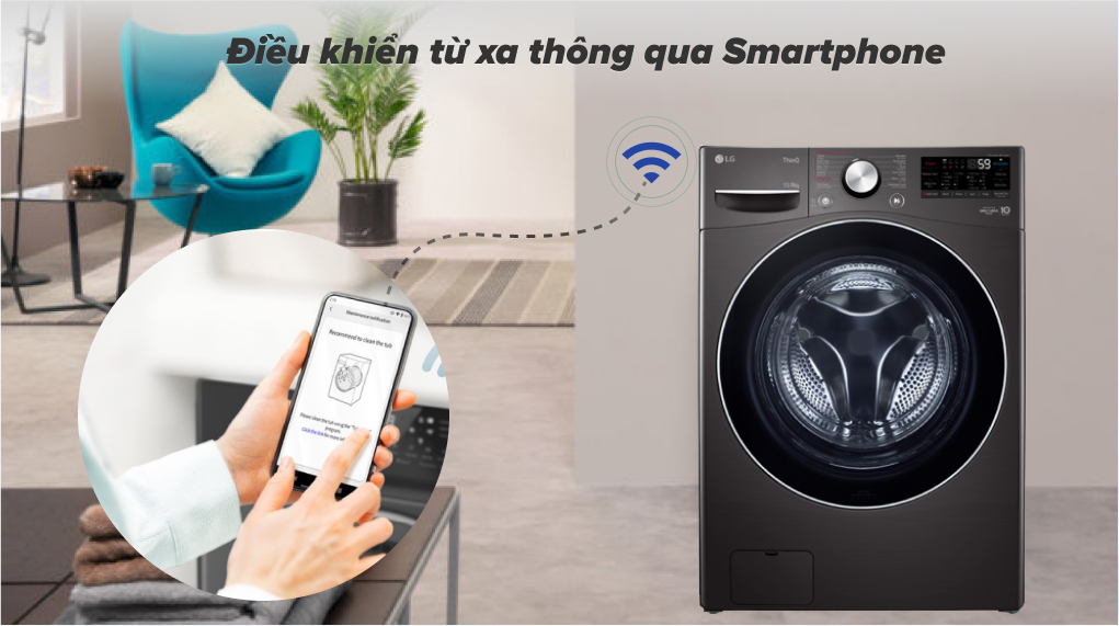 Máy giặt sấy LG inverter 15 kg F2515RTGB model 2022