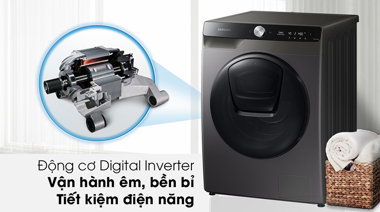 Máy giặt sấy Samsung Addwash Inverter 9.5 kg WD95T754DBX/SV lồng ngang