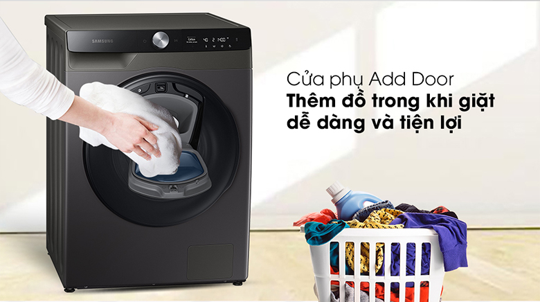 Máy giặt sấy Samsung Addwash Inverter 9.5 kg WD95T754DBX/SV lồng ngang