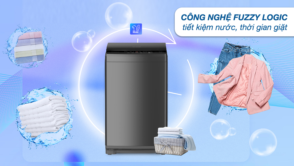 Máy giặt lồng đứng Sharp 12 kg ES-W12NV-GY 2023