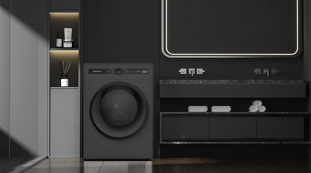 Máy giặt lồng ngang Sharp inverter 10.5 kg ES-FH105BV-B 2023