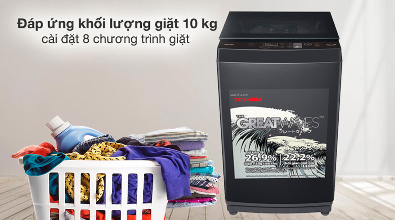 Máy giặt Toshiba lồng đứng 10 kg AW-M1100PV(MK) giá rẻ
