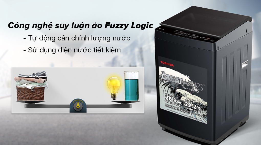 Máy giặt Toshiba lồng đứng 9 kg AW-M1000FV(MK)