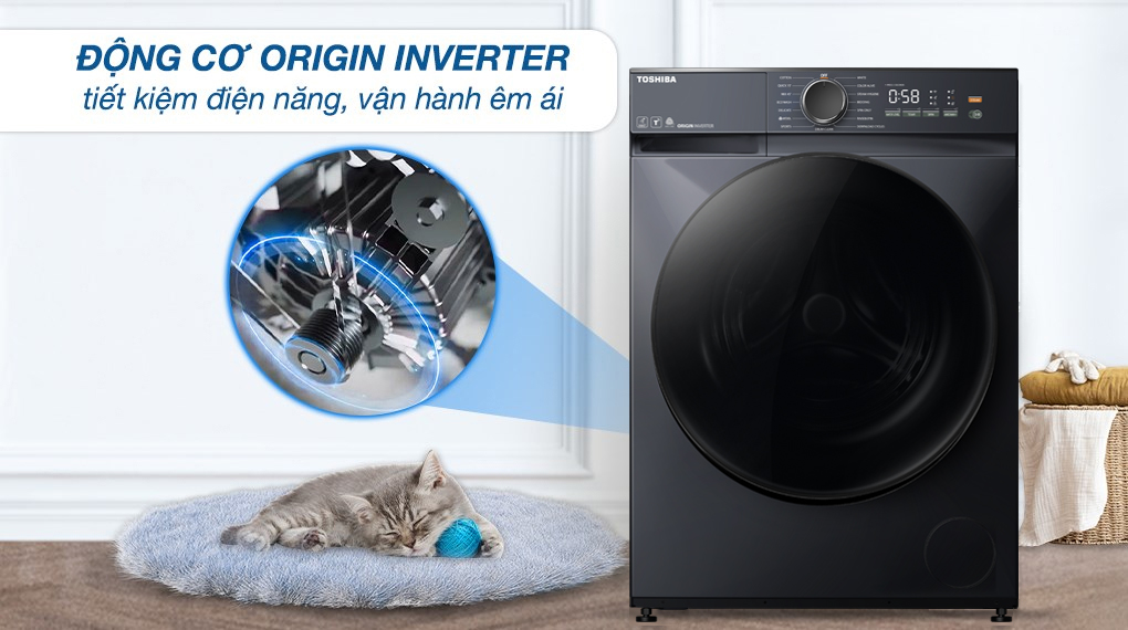 Máy giặt lồng ngang Toshiba Inverter 9.5 kg TW-T21BU105UWV(MG) 2023