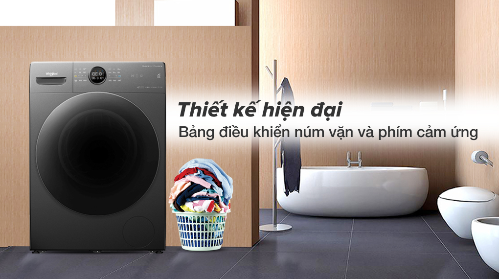 Máy giặt Whirlpool lồng ngang 10.5 kg FWMD10502FG 2022 giá rẻ