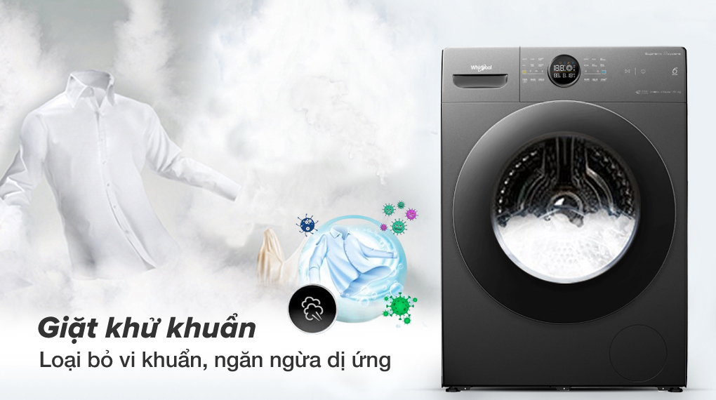 Máy giặt Whirlpool lồng ngang 10.5 kg FWMD10502FG 2022 giá rẻ