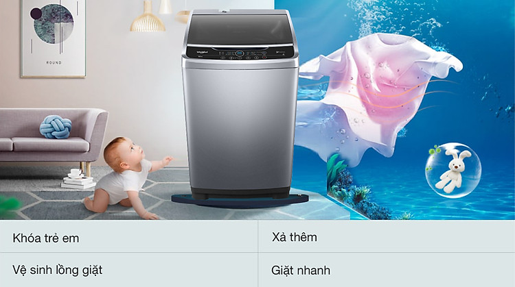 Máy giặt Whirlpool lồng đứng 9.5 kg VWVC9502FS 2022 giá rẻ