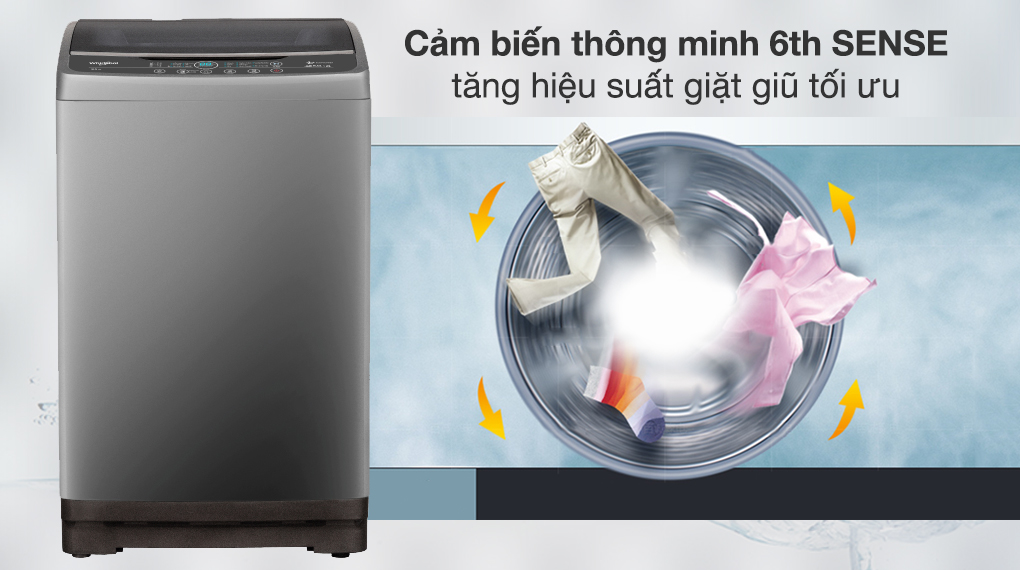 Máy giặt lồng đứng Whirlpool inverter 9.5 kg VWVD9502FG 2022 giá rẻ
