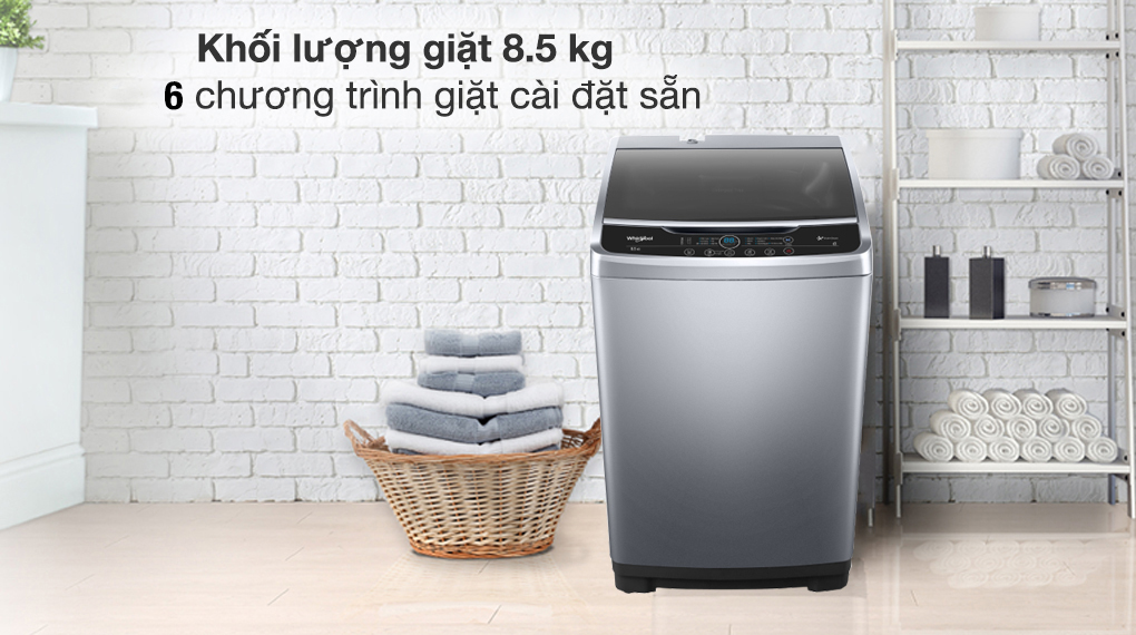 Máy giặt lồng đứng Whirlpool 8.5 kg VWVC8502FS