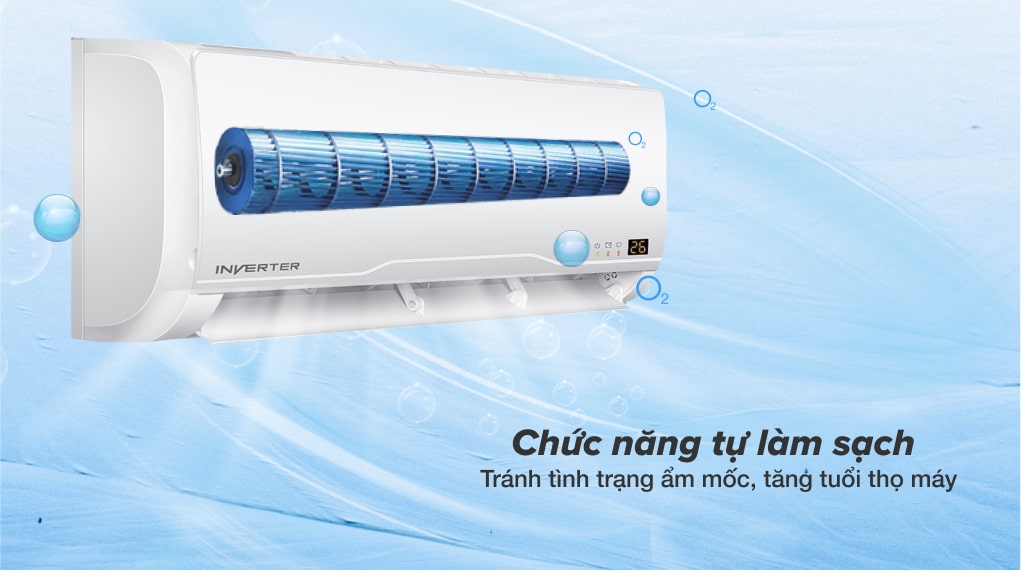 Điều hòa 1 chiều Aqua inverter 1 HP AQA-KCRV10TR model 2022
