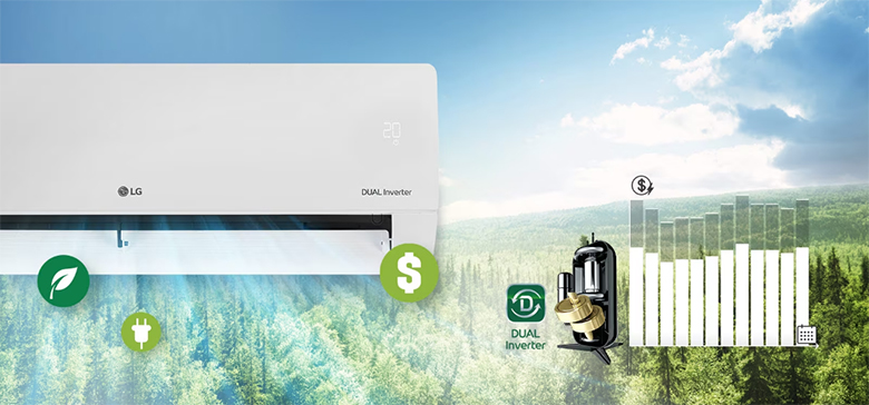 Điều hòa LG 1 chiều inverter 18000 btu V18WIN 2023