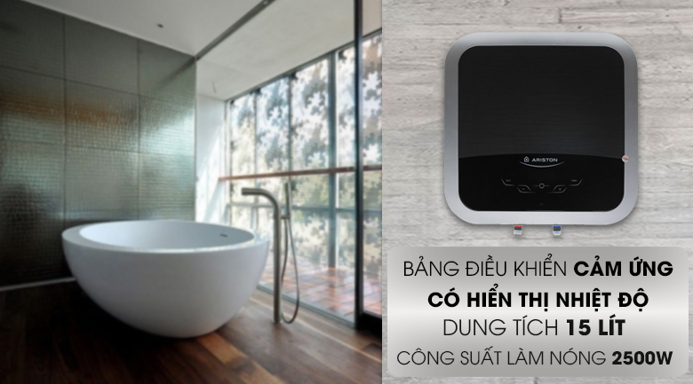 Bình nóng lạnh gián tiếp Ariston AN2 15 TOP 2.5 FE – MT chính hãng giá rẻ