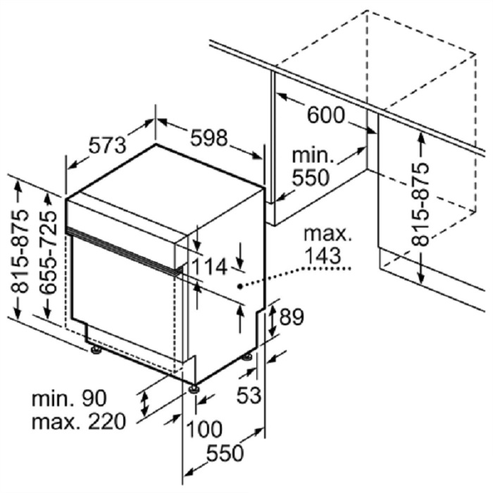 Máy rửa bát Bosch SMS88TI40M 13 bộ nhập khẩu Đức