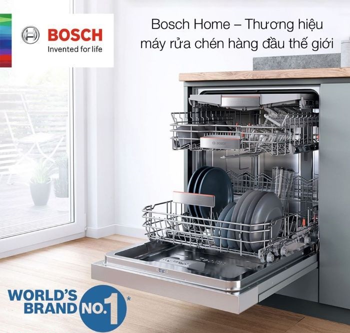 Máy rửa bát Bosch kết nối Homeconnect hiện đại, thông minh SMU6ECS57E
