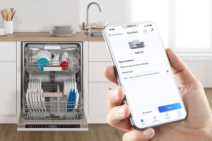 Máy rửa bát Bosch kết nối homeconnect hiện đại, sang trọng SMS4HAW48E