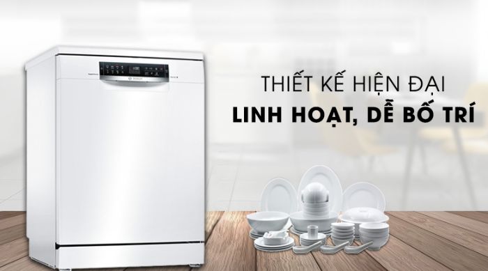 Máy rửa bát Bosch 13 bộ series 6 hiện đại, sang trọng SMS68PW01E