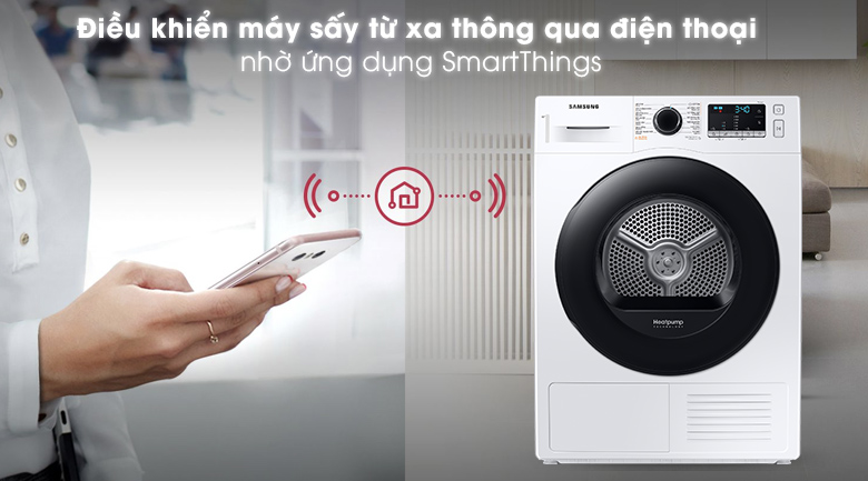 Máy sấy bơm nhiệt Samsung Inverter 9 kg DV90TA240AE/SV