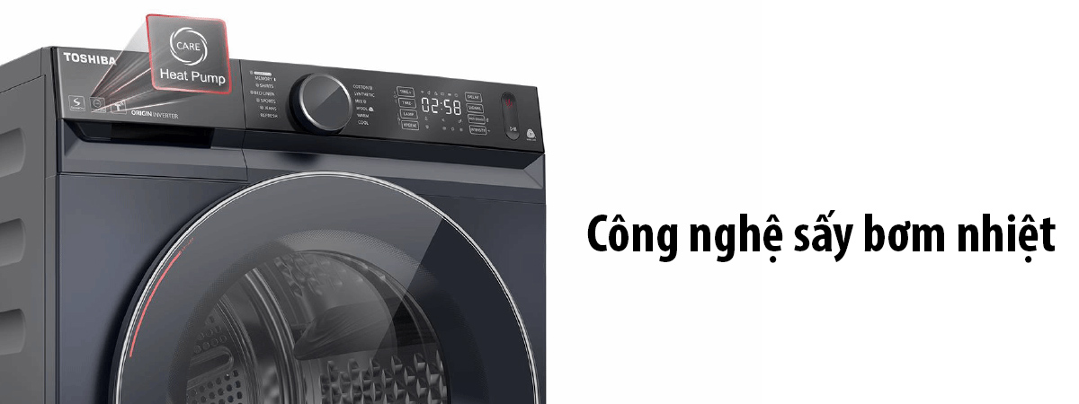 [2023] Máy sấy bơm nhiệt Toshiba 10 kg TD-BK110GHV (MK)